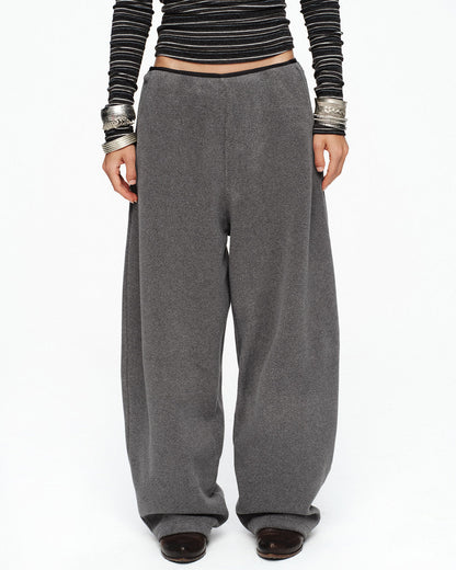 CURVED FLEECE TROUSER PANTS