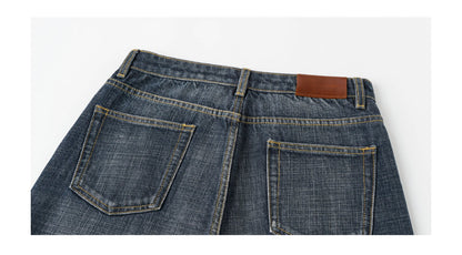 COARSE SLUB STRAIGHT LEG JEANS