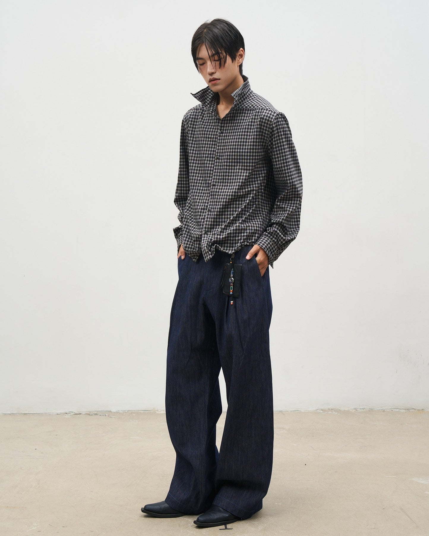 RAW BLUE LOOSE DENIM TROUSERS