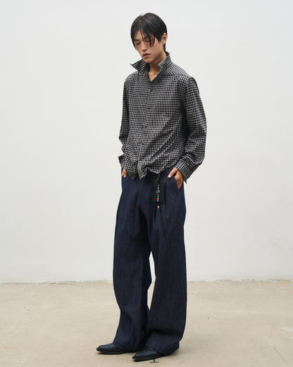 RAW BLUE LOOSE DENIM TROUSERS