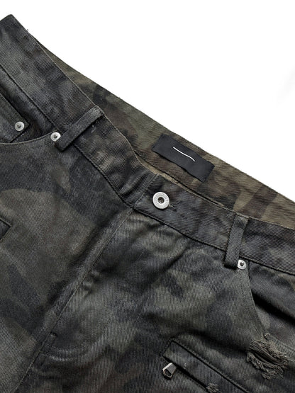 AGED BONE　CAMO TWILL TROUSERS