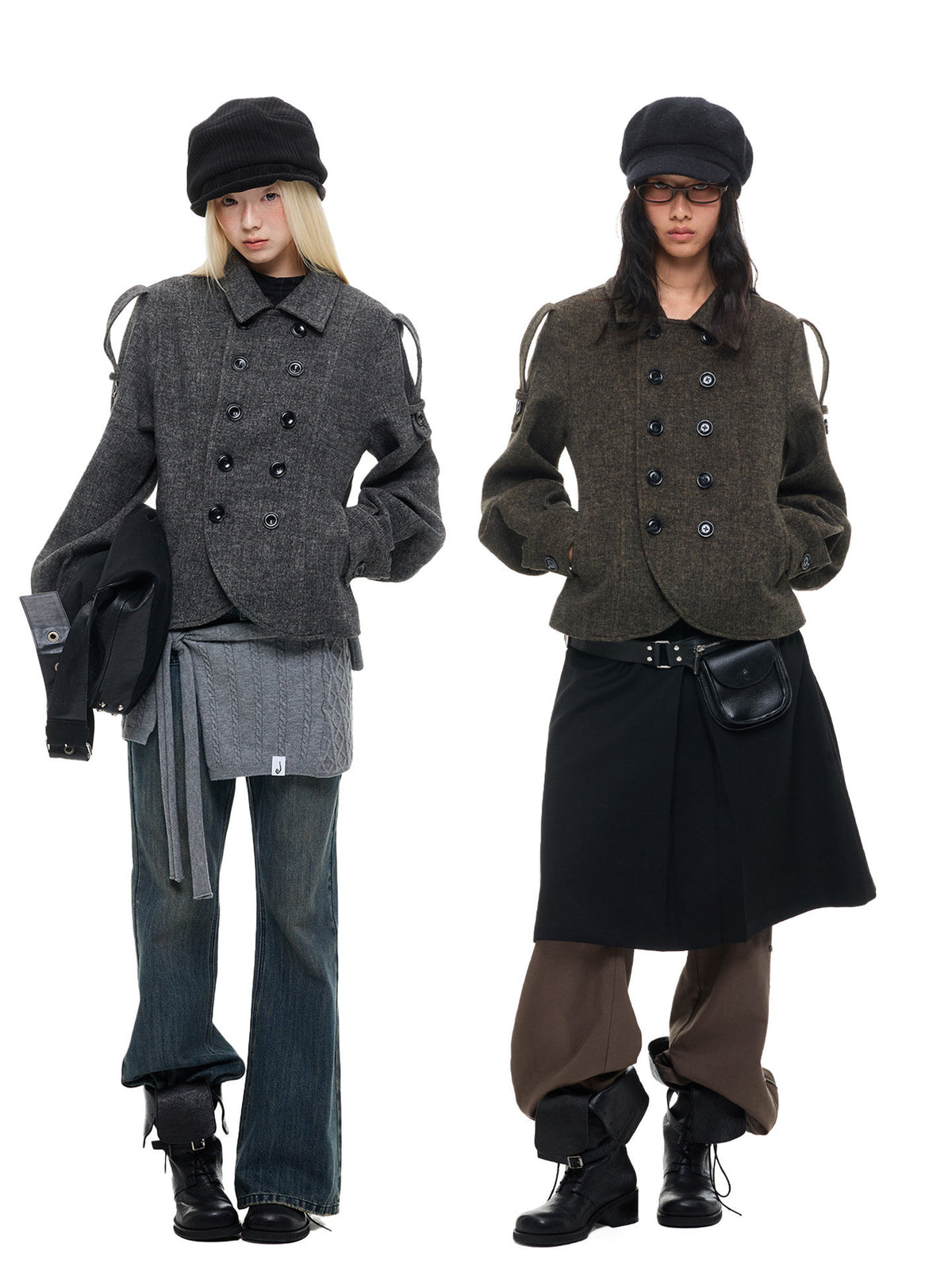 NOIR STRUCTURED SHORT WOOL JACKET