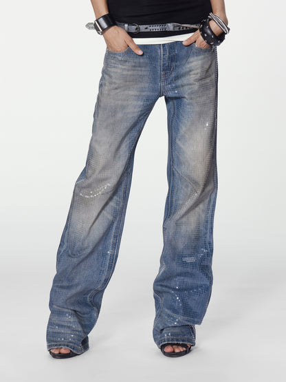 WATER SHINE WASHED BLUE JEANS