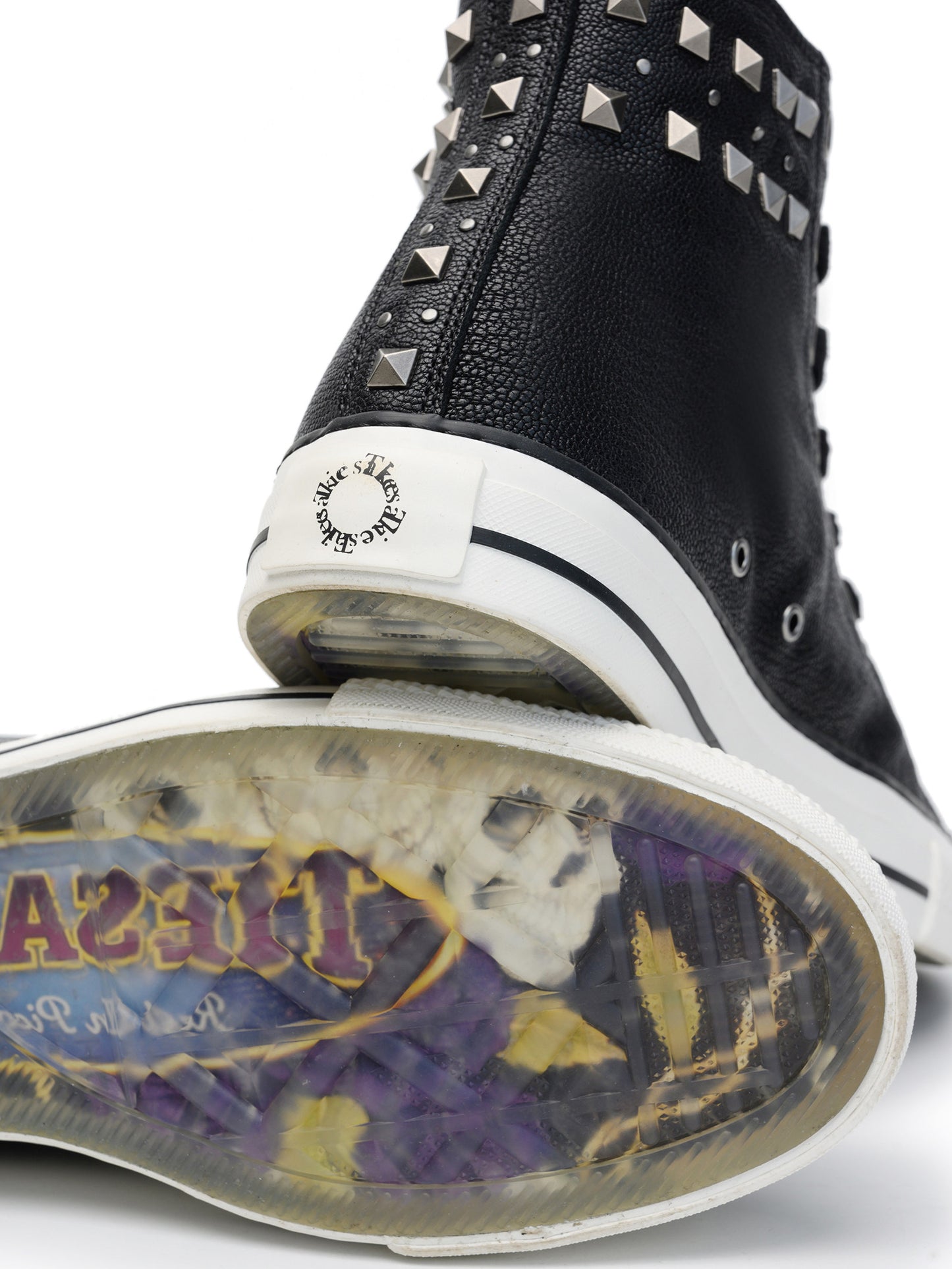MODULAR LAMBSKIN CANVAS HIGH TOPS