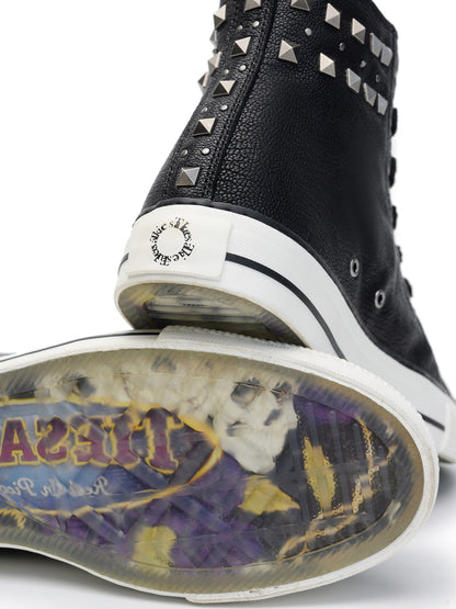 MODULAR LAMBSKIN CANVAS HIGH TOPS