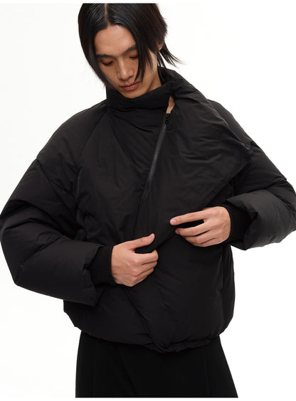CURVED ZIP HIGH NECK DOWN JACKET