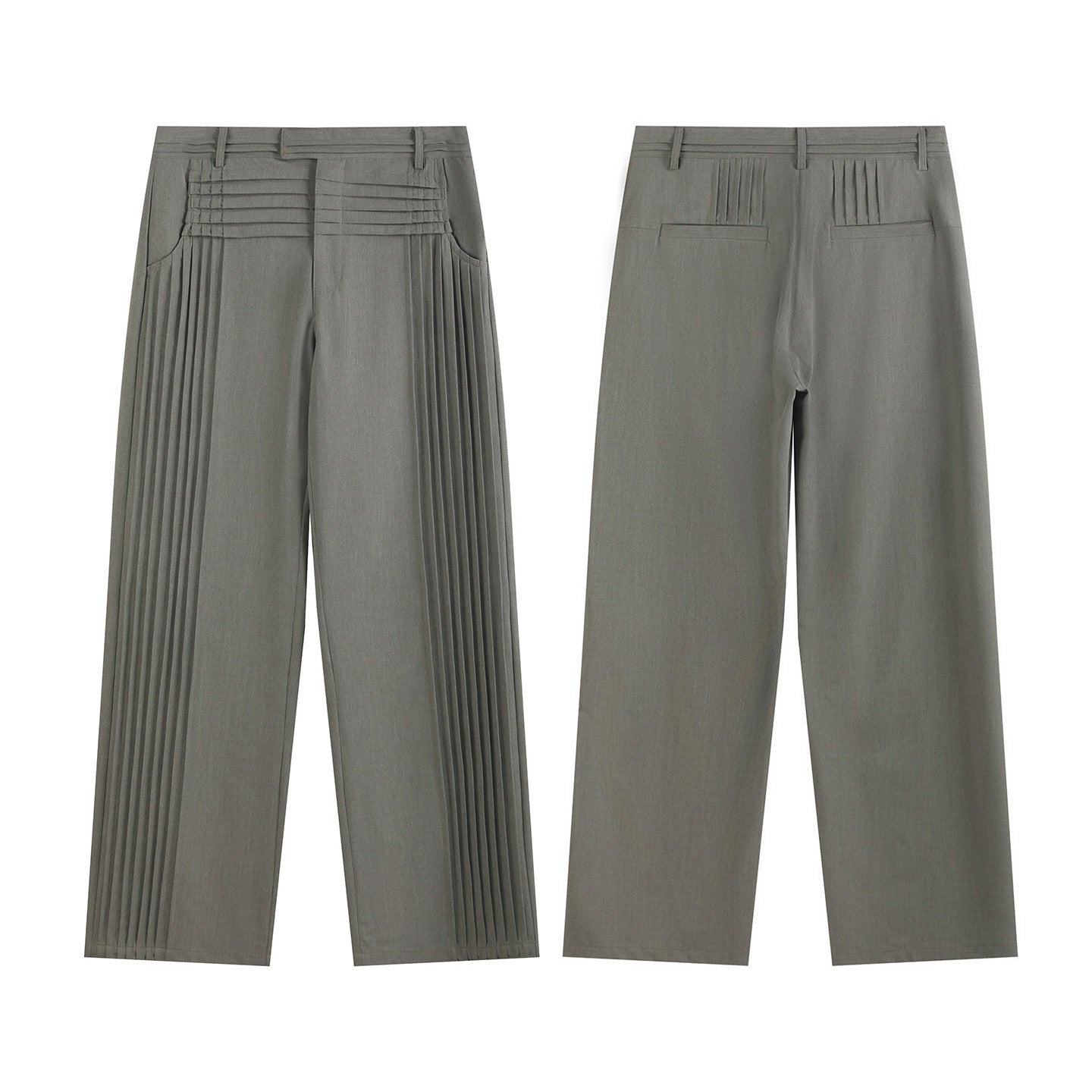 ROCK GREY STRAIGHT LEG TROUSERS