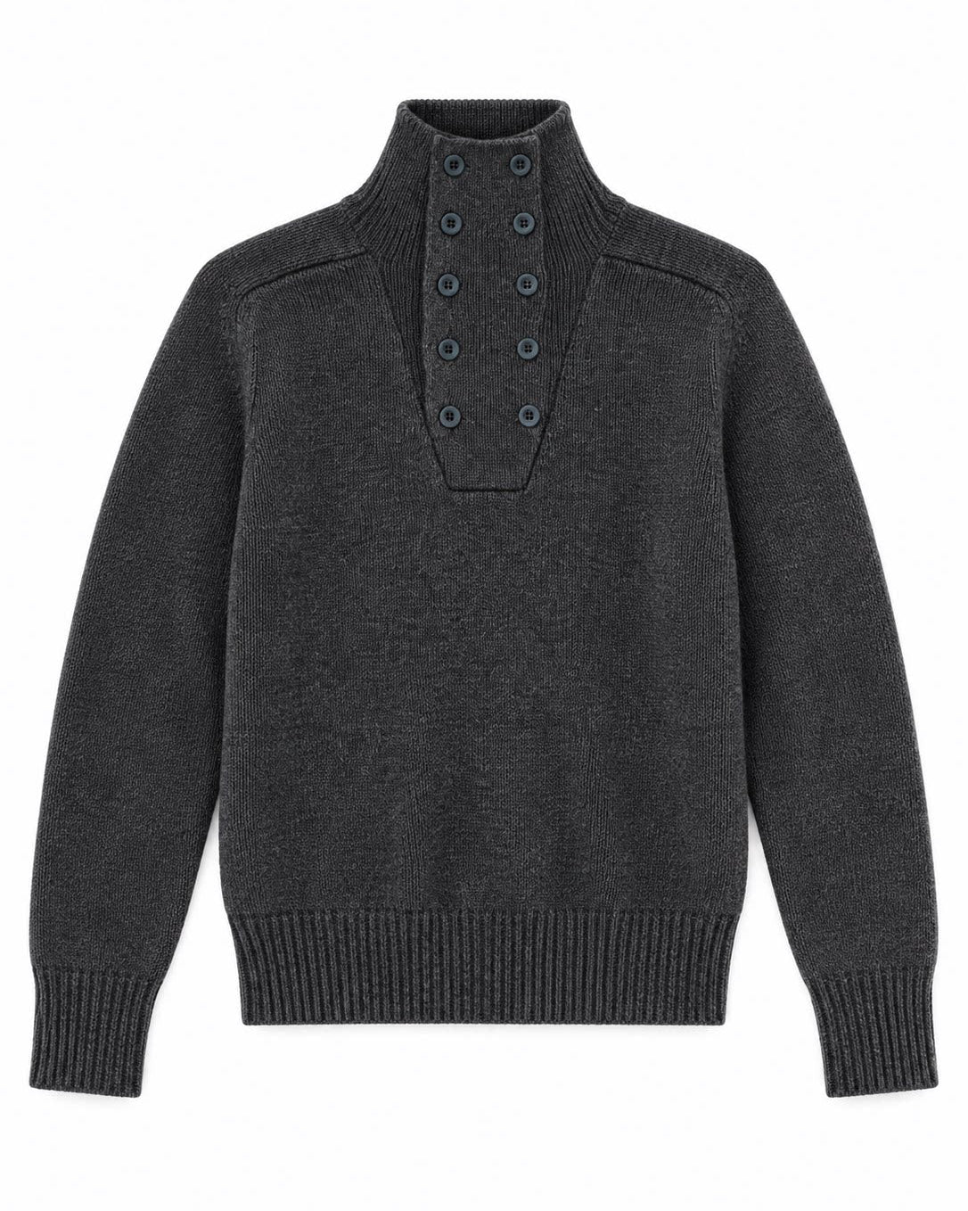 CAT EYE BLUE BUTTON WOOL JACKET