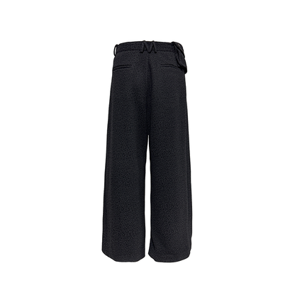 DARK LEOPARD JACQUARD TWILL PANTS