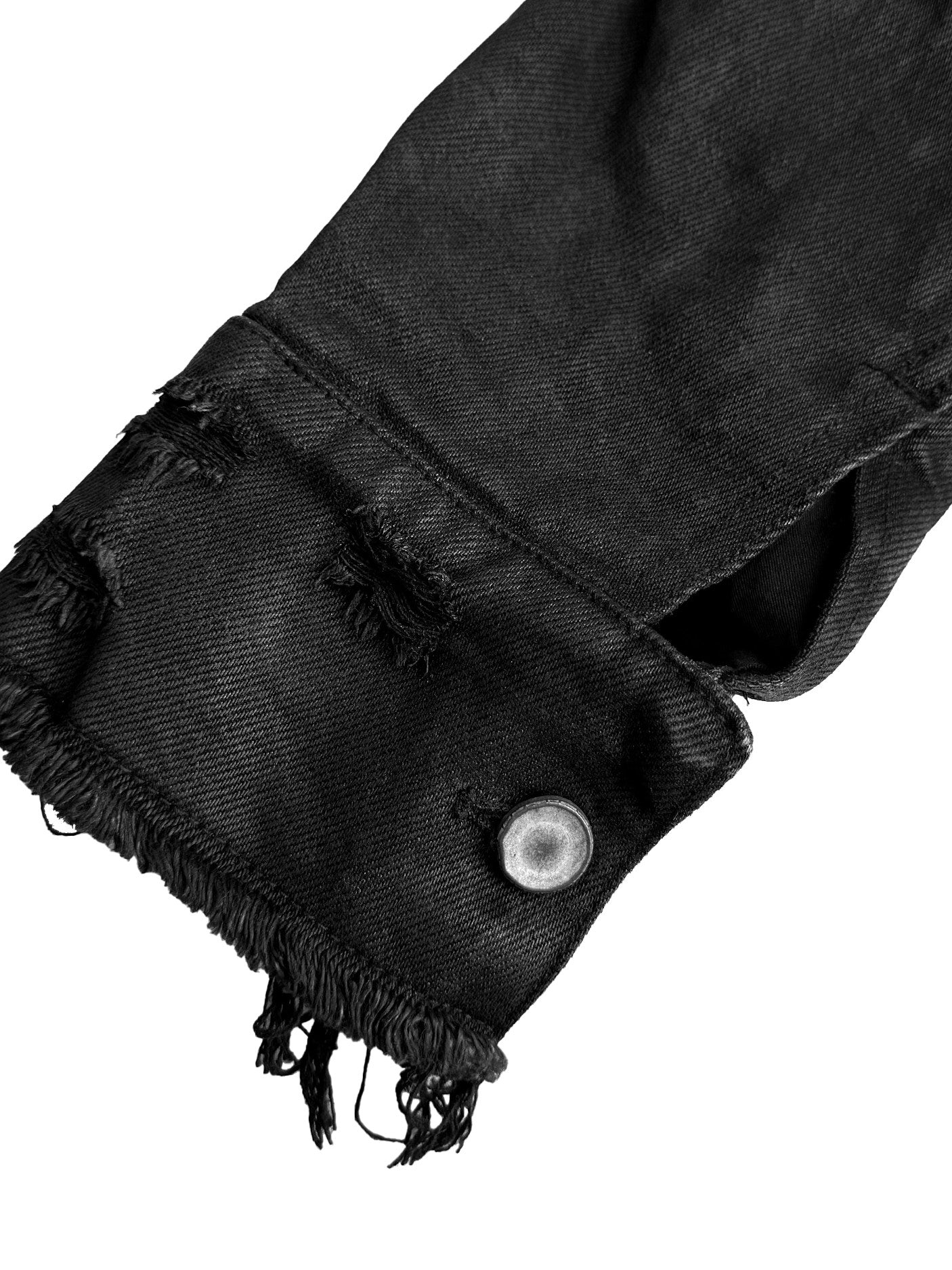 WAXED EROSION DENIM JACKET