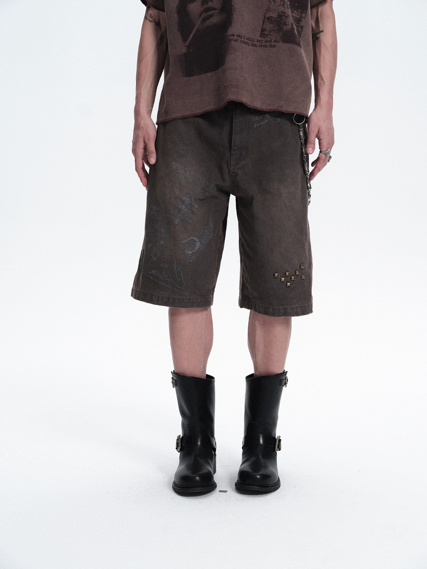 RIVETED WORKWEAR CANVAS SHORTS