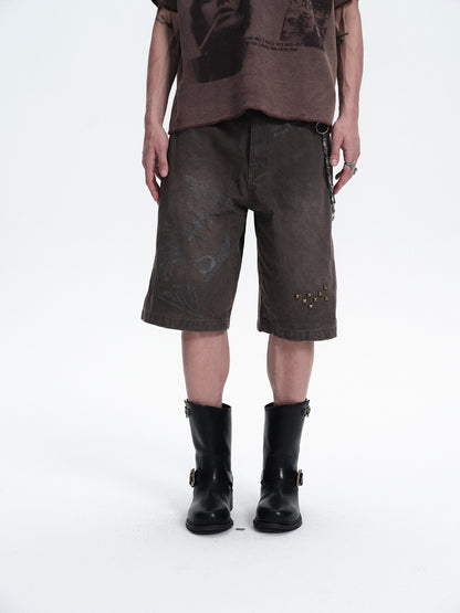 RIVETED WORKWEAR CANVAS SHORTS