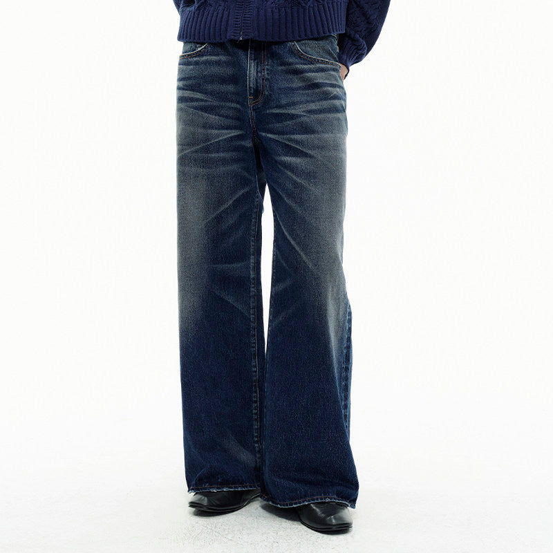 STRAIGHT HIGH OUNCE BLUE DENIM