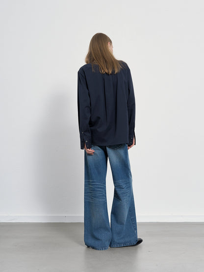 TEAL VINTAGE FADED LOOSE JEANS