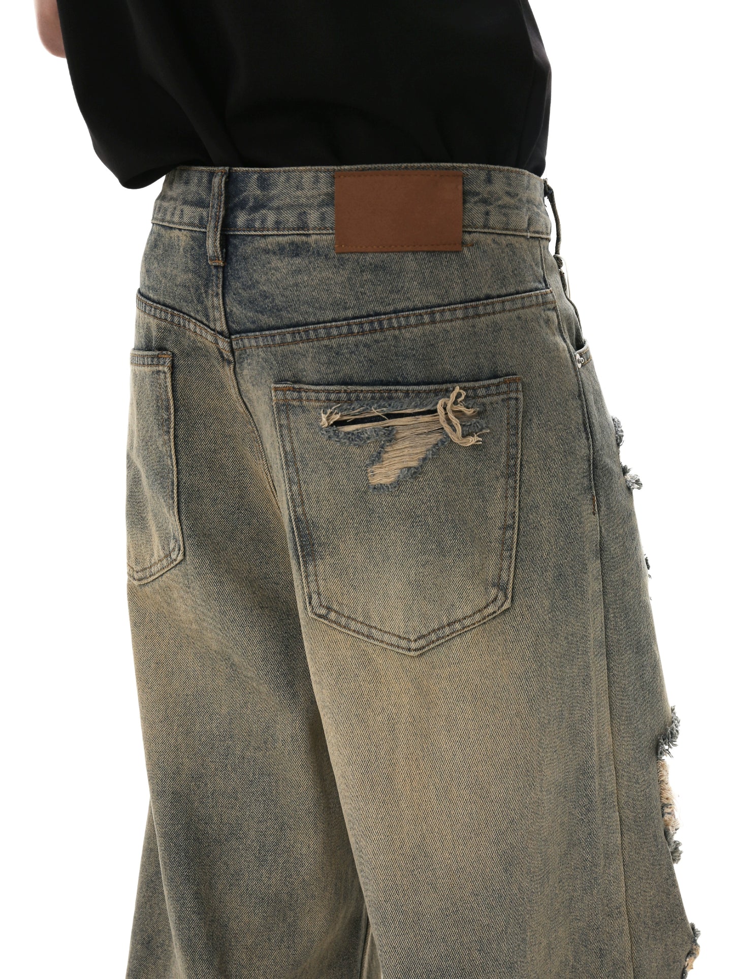 RETRO DAMAGE LOOSE JEANS