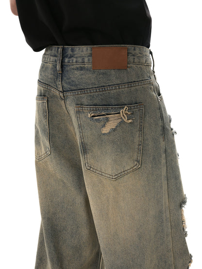 RETRO DAMAGE LOOSE JEANS