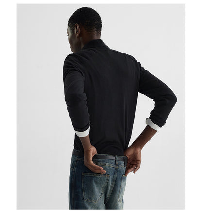 SCULPTURAL W NECK WOOL SWEATER