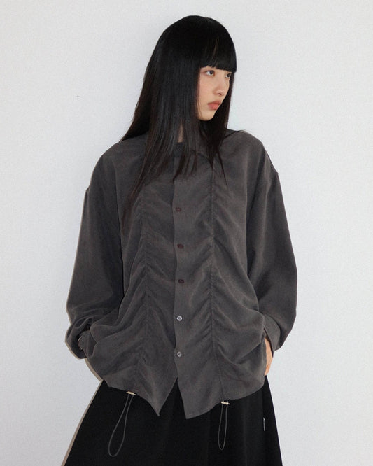 DRAWSTRING LOOSE SHIRT JACKET