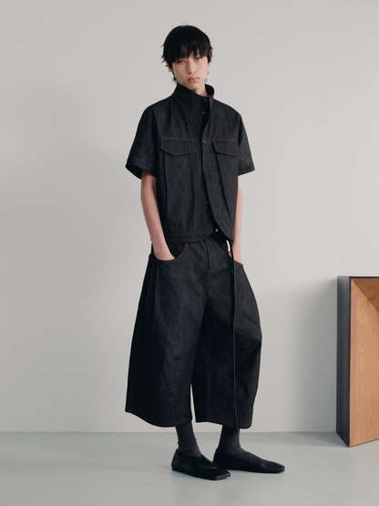 RED LINE RAW DENIM SHIRT
