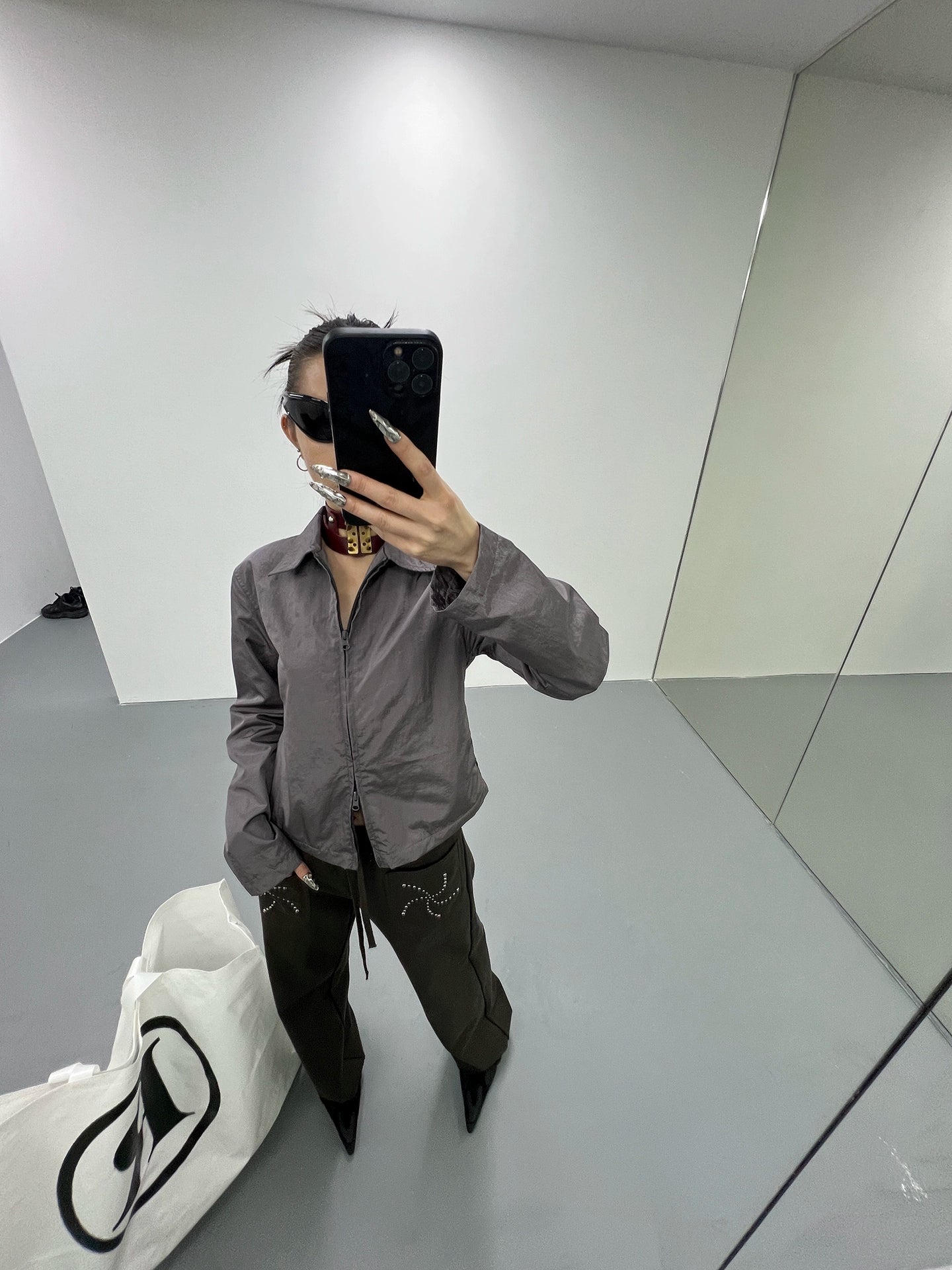 440G HEAVY COTTON STUDDED SWEATPANTS