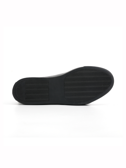 PATENT RIVET HIGH TOP LEATHER SNEAKERS